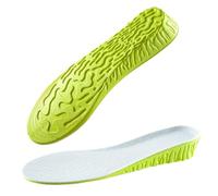 Plantillas Altura Hombre Plantillas invisibles for aumentar la altura, de 1,5 a 3, cm, con espuma viscoelástica naranja, transpirables y cómodas(Green 3.5cm,EU39-40(250mm))