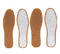 Plantillas Autocalentables For Masaje De Pies, Plantilla De Lana Gruesa Térmica, Almohadillas De Espuma Viscoelástica For Zapatos, Accesorios For Zapatos Deportivos Cálidos De Invierno(Brown-4pcs,42-2