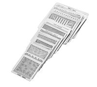 Plantillas BGA Universal para Reballing, Kit 33 piezas Acero Inoxidable - Alta precisión, resistente a deformaciones, para portátiles, gráficas y placas base