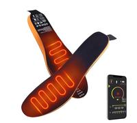 Plantillas Calefactables - Calentador De Pies Recargable Por USB Con Control De Aplicación De 3000 MAh | 3 Almohadillas De Espuma De PU Con Ajuste De Temperatura Para Hombres Y Mujeres, Zapatos Y Bota
