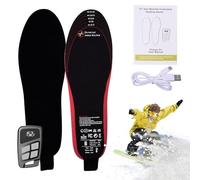 Plantillas calefactoras USB - Plantillas de calzado calefactoras remotas inalámbricas Calefacción rápida con 3 ajustes de temperatura - Calentador de pies recargable para zapatos de invierno, bott