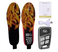 Plantillas calefactoras USB, Plantillas de zapatos calentadas a distancia inalámbricas Calefacción rápida con 3 ajustes de temperatura, Plantillas calentadoras de pies, batería 3500mAh, seme