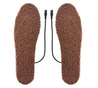 Plantillas calentadas por USB - Cortadas a medida (1 par) Tela de lana de infrarrojo lejano | Calentador de pies eléctrico, inserto térmico para zapatos, calentador de botas de invierno para esquiar,