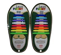 PLANTILLAS COIMBRA, S.L. Cordones de silicona sin nudos y reversible (20 unidades) (Multicolor)