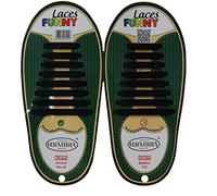 PLANTILLAS COIMBRA, S.L. Cordones de silicona sin nudos y reversible (20 unidades) (Negro)