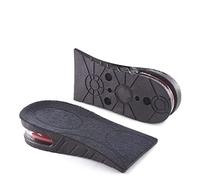 Plantillas Cojín de aire de 3 colores Aumento de la plantilla Invisible Air Cushion Media cojín de aire Accesorios de zapato Plantillas Memory Foam(Black,Insole height-3cm)