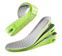 Plantillas crecientes para hombres y mujeres, plantillas de repuesto elásticas suaves y transpirables que absorben los golpes, plantillas que aumentan la altura aumentan su altura a 1,5-3,5 cm