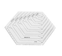 Plantillas de Acolchado Hexagonal, Regla de Corte de Costura de Retazos Transparente Regla Hexagonal, Acrílico Transparente Antideslizante para Corte de Dibujo DIY