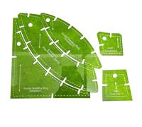 Plantillas de acolchado: juego de 5 plantillas de costura de acrílico para anillos de boda dobles, guías de corte de petchwork de precisión, plantillas de patrones de manualidades para quilter |