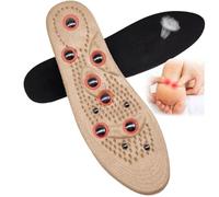 Plantillas de Acupresión para Masaje - Mejora la Circulación Sanguínea y Reflexología con 22 Áreas de Masaje, Plantillas Transpirables y Adelgazantes (Yellow, S(EU:35-40))