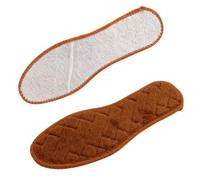 Plantillas De Algodón 5 Pares De Plantillas Algodón Felpa Invierno Gruesas Cálidas Y Absorbentes Sudor Anticongelantes For Hombres Mujeres(Borwn-A,EU44-270mm)