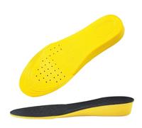 Plantillas de aumento de altura invisibles, para mujeres y hombres, con levantamiento de talón, zapatos amarillos, suela transpirable, absorción de impactos (1,5 cm, EU 35-40 (250 mm)