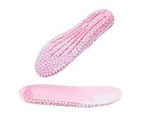 Plantillas de aumento de altura media almohadilla de silicona plantillas de gel talón amortiguador almohadillas de absorción de golpes suaves mujeres hombres alza plantillas (rosa 1.5 cm, 7.5 /UK)