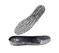 Plantillas de aumento de altura media almohadilla de silicona plantillas de gel talón amortiguador amortiguador amortiguador de choque suave mujeres hombres alza plantillas (negro 2.5 cm, 7.5 /UK)