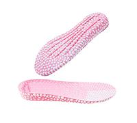 Plantillas de aumento de altura media almohadilla de silicona plantillas de gel talón amortiguador almohadillas de absorción de golpes suaves mujeres hombres alza plantillas (rosa 2.5 cm, 7.5 /UK)