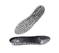 Plantillas de aumento de altura media almohadilla de silicona plantillas de gel talón amortiguador amortiguador amortiguador de choque suave mujeres hombres alza plantillas (negro 1.5 cm, 7.5 /UK)