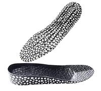 Plantillas de aumento de altura media almohadilla de silicona plantillas de gel talón amortiguador amortiguador amortiguador de choque suave mujeres hombres alza plantillas (negro 3.5 cm, 7.5 /UK)