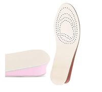 Plantillas de aumento de altura para hombres y mujeres, plantillas invisibles elevadas internas de absorción de golpes, almohadillas de absorción de golpes, olor de pies, cojín de talón, inserto de elevación de altura más alta (rosa 3 cm, 8 pulgadas)