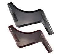 Plantillas de barba de 2 piezas, formas de peinado de barba, plantillas simétricas para hombres, peine de barba para herramientas de afeitado, accesorios para peinado y cuidado de la barba