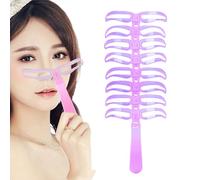 Plantillas de cejas para mujer, herramienta de ayuda de maquillaje de cejas, 8 estilos, reutilizable, lavable, ayuda para moldear las cejas para uso diario, fiesta, cita, noche, maquillaje