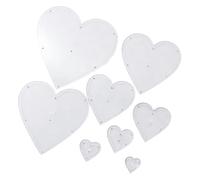 Plantillas de corazón de acrílico transparente, 8 Uds, para acolchar y elaborar con precisión, plantilla de retales acrílicos