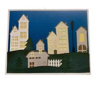 Plantillas de corte de metal, 13,9 x 10,9 cm, diseño de edificio de ciudad, plantilla para manualidades, tarjetas