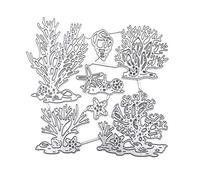 Plantillas de corte de metal con diseño de paisaje de coral creativo, herramienta de grabado en relieve, tarjetas de papel, decoración de álbumes, troqueles de corte para hacer tarjetas