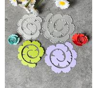 Plantillas de corte de metal con flores de 10,5 x 5,4 cm, para álbumes de recortes, papel en relieve, álbum de fotos, plantilla decorativa para hacer tarjetas