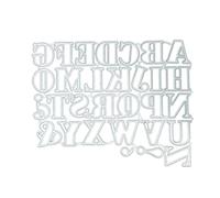 Plantillas de corte de metal con temática de letras A-Z para repujar, papel, cuero, álbumes de recortes, tarjetas, troqueles de corte de metal para hacer tarjetas, cumpleaños, troqueles en relieve 3D,