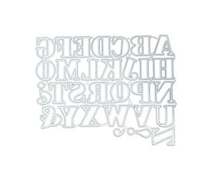 Plantillas de corte de metal con temática de letras A-Z para repujar, papel, cuero, álbumes de recortes, tarjetas, troqueles de corte de metal para hacer tarjetas, cumpleaños, troqueles en relieve 3D,