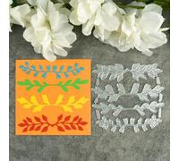 Plantillas de corte de metal de 9,8 x 10,3 cm, diseño de flores y plantas, para álbumes de recortes, papel en relieve, álbum de fotos, plantillas decorativas para hacer tarjetas