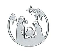 Plantillas de corte de metal de belén para bricolaje, álbumes de recortes, tarjetas de papel decorativas en relieve, plantillas de decoración, troqueles de metal para hacer tarjetas