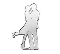 Plantillas de corte de metal para parejas, molde de acero al carbono, decoración para novia, novio, troqueles de corte de papel