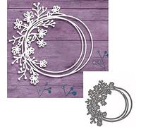 Plantillas de corte para hacer tarjetas, YunTrip Flower Circle Metal Cutting Die Cut Plantillas para manualidades, álbum de fotos, papel decorativo para tarjetas de felicitación/invitación
