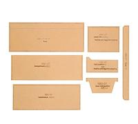 Plantillas de cuero acrílico, plantilla de patrón de billetera para herramienta de costura de acolchado artesanal de cuero