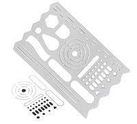 Plantillas de diario, herramienta geométrica para marcadores | Regla de forma de acero | Para estudiantes niños adultos artistas arquitectos cuaderno de bocetos