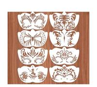 Plantillas de dibujo 8 Uds cara esqueleto pintura plantilla máscara Set Grafiti de manualidades mano ayudas tatuaje plantillas etapa para Pintura DIY Graffiti(67-2-8pcs)