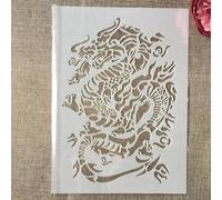 Plantillas de dragón para manualidades, A4, 29 cm, plantilla de dragón para pintar en paredes de madera, lienzo, decoración de proyectos de bricolaje, patrón A