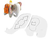 Plantillas de elefantes para manualidades - Plantillas de tela acrílica 2D, reglas de acolchado, modelos reutilizables, suministros de | Plantilla de decoración de oficina con forma de animal, para