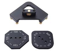 Plantillas de enrutador de radio, tablero de madera de aleación de aluminio, herramienta auxiliar de corte de arco, plantilla de esquina de enrutador, plantilla de bricolaje R10 R15 R20 R30 T15 T20