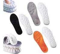 Plantillas de espuma viscoelástica 4D Plantilla con tecnología de nube 4D - Plantillas de espuma viscoelástica en forma de U súper suaves Plantillas deportivas elásticas que absorben los golpes