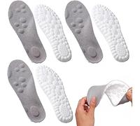 Plantillas de espuma viscoelástica 4D Plantilla con tecnología de nube 4D - Plantillas de espuma viscoelástica en forma de U súper suaves Plantillas deportivas elásticas que absorben los golpes