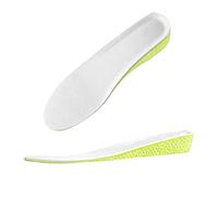 Plantillas de espuma viscoelástica de alta elasticidad para aumentar la altura, plantillas interiores invisibles elevadas (amarillo 2,5 cm, 24,5 - 25 cm)