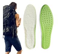 Plantillas de felpa de invierno - Plantillas térmicas peludas con extracto de, plantillas elásticas para zapatos, esencia de ajenjo, piel de cordero desodorizante, plantilla de felpa cálida,