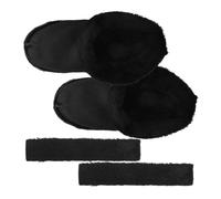 Plantillas de Felpa para Zapatos de Invierno, Extraíbles y Lavables, Negro | Forros Suaves y Afelpados, Gruesos y Cálidos, para Uso Interior, Talla 28-29