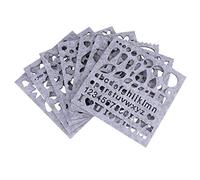 Plantillas de fieltro de 7pcs/set de aguja, aplicado de jardín molde de múltiples formas moldes de envoltura para bordado de bordado para bordado para manualidades de bricolaje