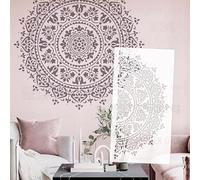 Plantillas de flores redondas grandes de mandala de 80 cm para decorar paredes, reutilizables en la pared, pintura grande para muebles, decoración de gran tamaño S491