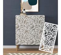 Plantillas de follaje de 72 cm, gran mural, pintura de yeso extra para superficie, patrón dimensional de gran tamaño para muebles, S677