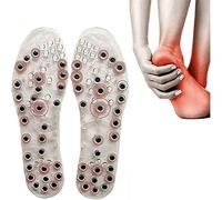 Plantillas de Gel de reflexología de acupresión magnética Plantillas de pie magnéticas de acupresión para Fascitis Plantar, Alivio del Dolor Plantilla de Silicona Lavable y cortable,45