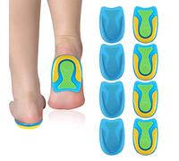 Plantillas de gel de talón - 4 pares de almohadillas ortopédicas para espuelas en el talón para aliviar la fascitis plantar y el dolor de Aquiles